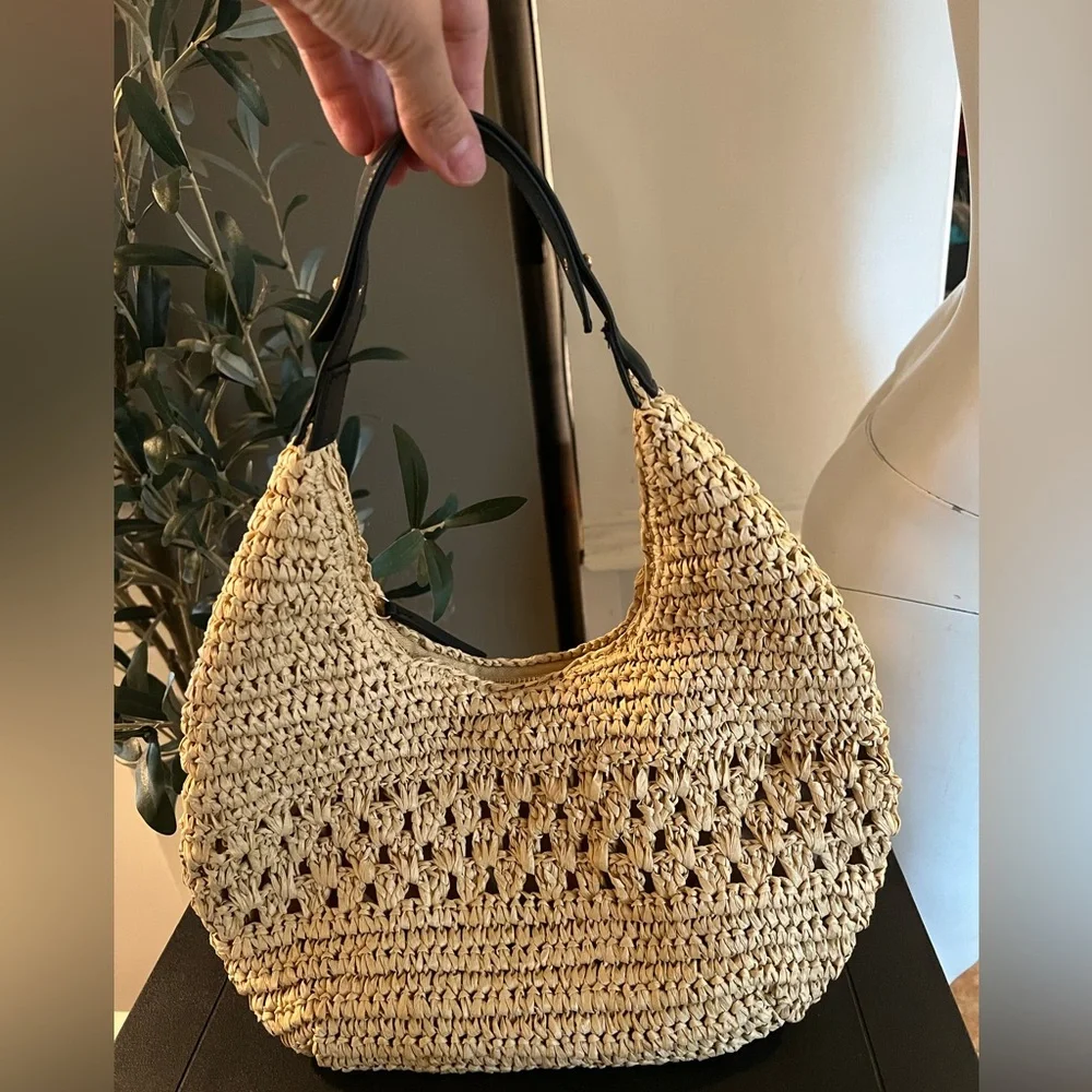 H&M Tan Woven Shoulder Bag - Picture 2 of 3
